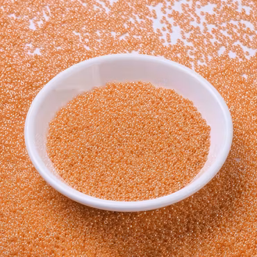 RR0423 Miyuki seed beads opaque light orange luster1/0, 10gram