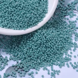RR0435 Miyuki seed beads opaque turquoise luster1/0, 10gram