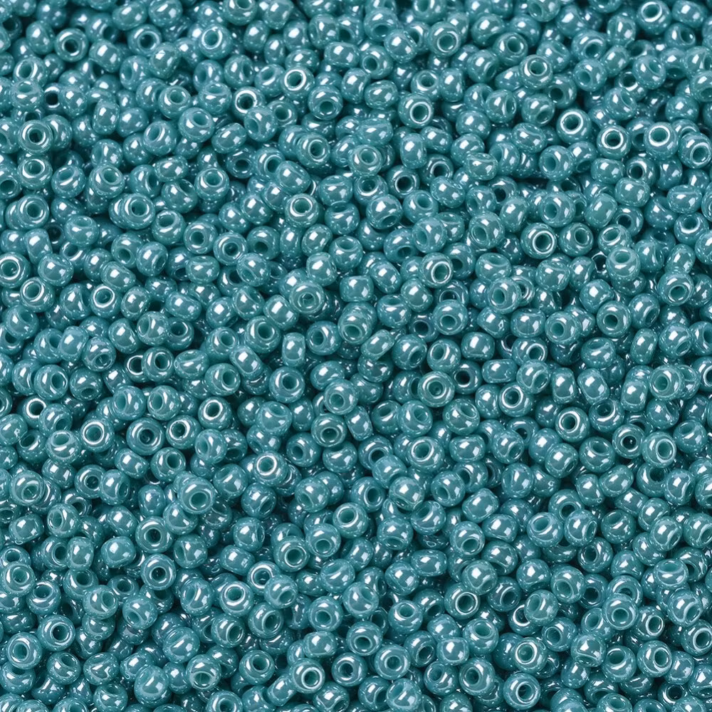 RR0435 Miyuki seed beads opaque turquoise luster1/0, 10gram