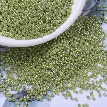 RR0439 Miyuki seed beads opaque Chartreuse luster 11/0, 10gram