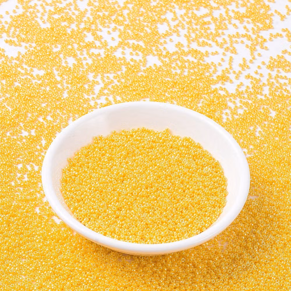 RR0422D Miyuki seed beads opaque yellow luster 11/0, 10gram
