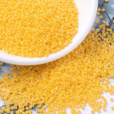 RR0422D Miyuki seed beads opaque yellow luster 11/0, 10gram