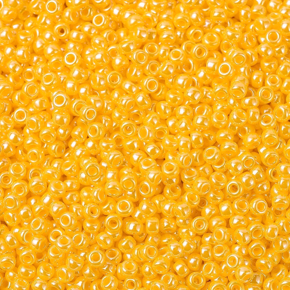 RR0422D Miyuki seed beads opaque yellow luster 11/0, 10gram