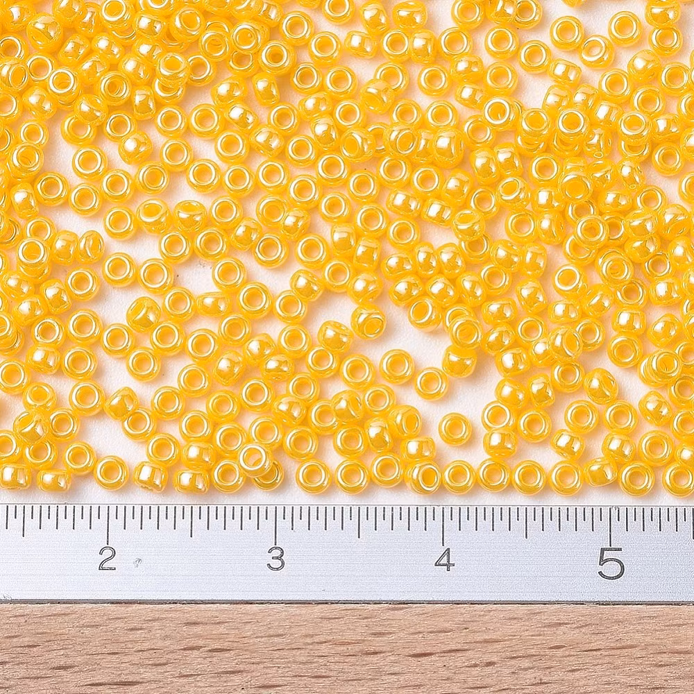 RR0422D Miyuki seed beads opaque yellow luster 11/0, 10gram