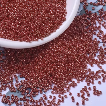 RR0426 Miyuki seed beads opaque red luster 11/0, 10gram