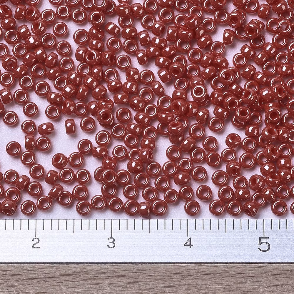 RR0426 Miyuki seed beads opaque red luster 11/0, 10gram
