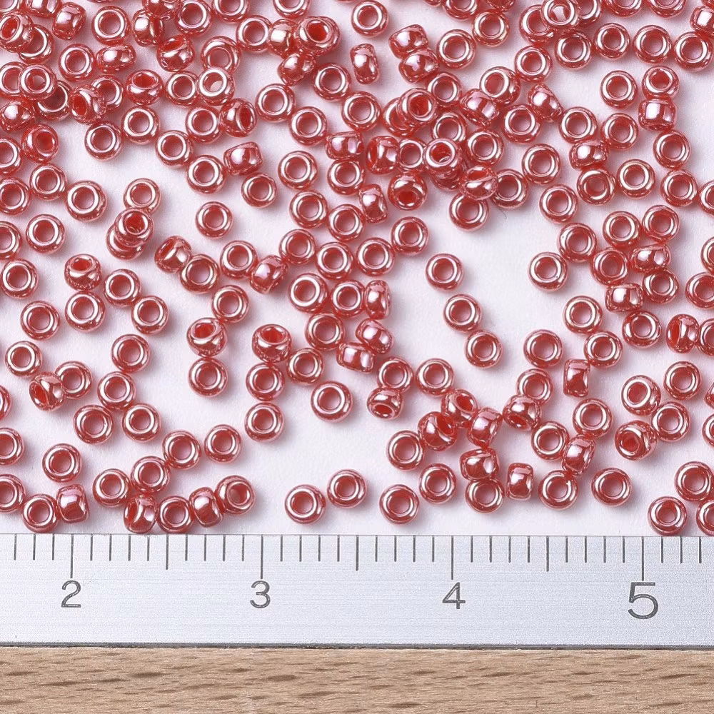RR0425 Miyuki seed beads opaque cadillac red luster 11/0, 10gram