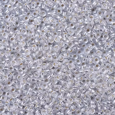 RR01 Miyuki seed beads silverlined crystal 11/0, 10gram