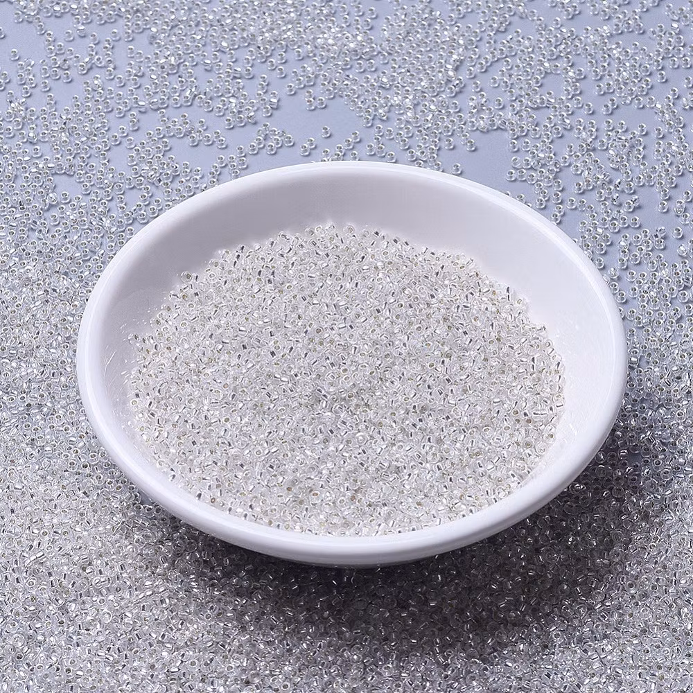 RR01 Miyuki seed beads silverlined crystal 11/0, 10gram