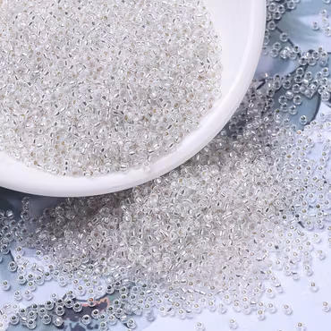 RR01 Miyuki seed beads silverlined crystal 11/0, 10gram
