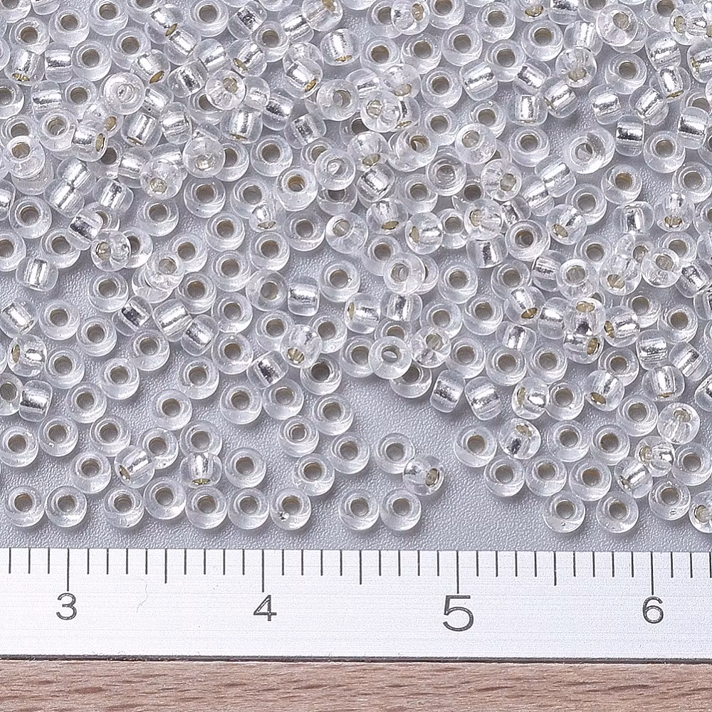 RR01 Miyuki seed beads silverlined crystal 11/0, 10gram