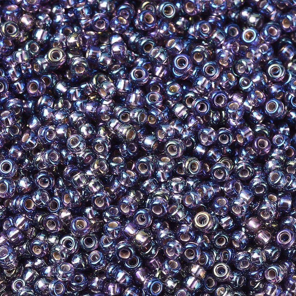 RR1024 Miyuki seed beads silverlined Amethyst ab 11/0, 10gram