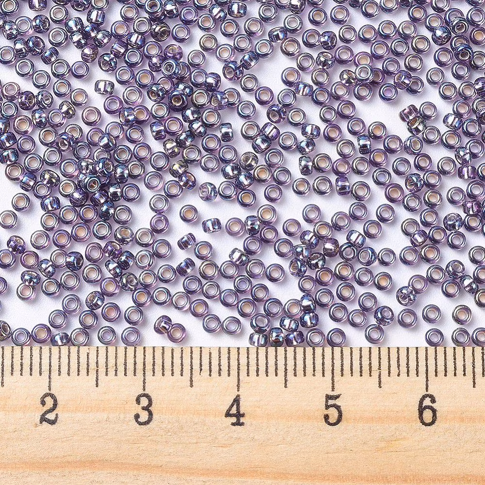 RR1024 Miyuki seed beads silverlined Amethyst ab 11/0, 10gram