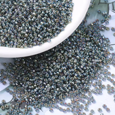 RR1021 Miyuki seed beads silverlined grey 11/0, 10gram