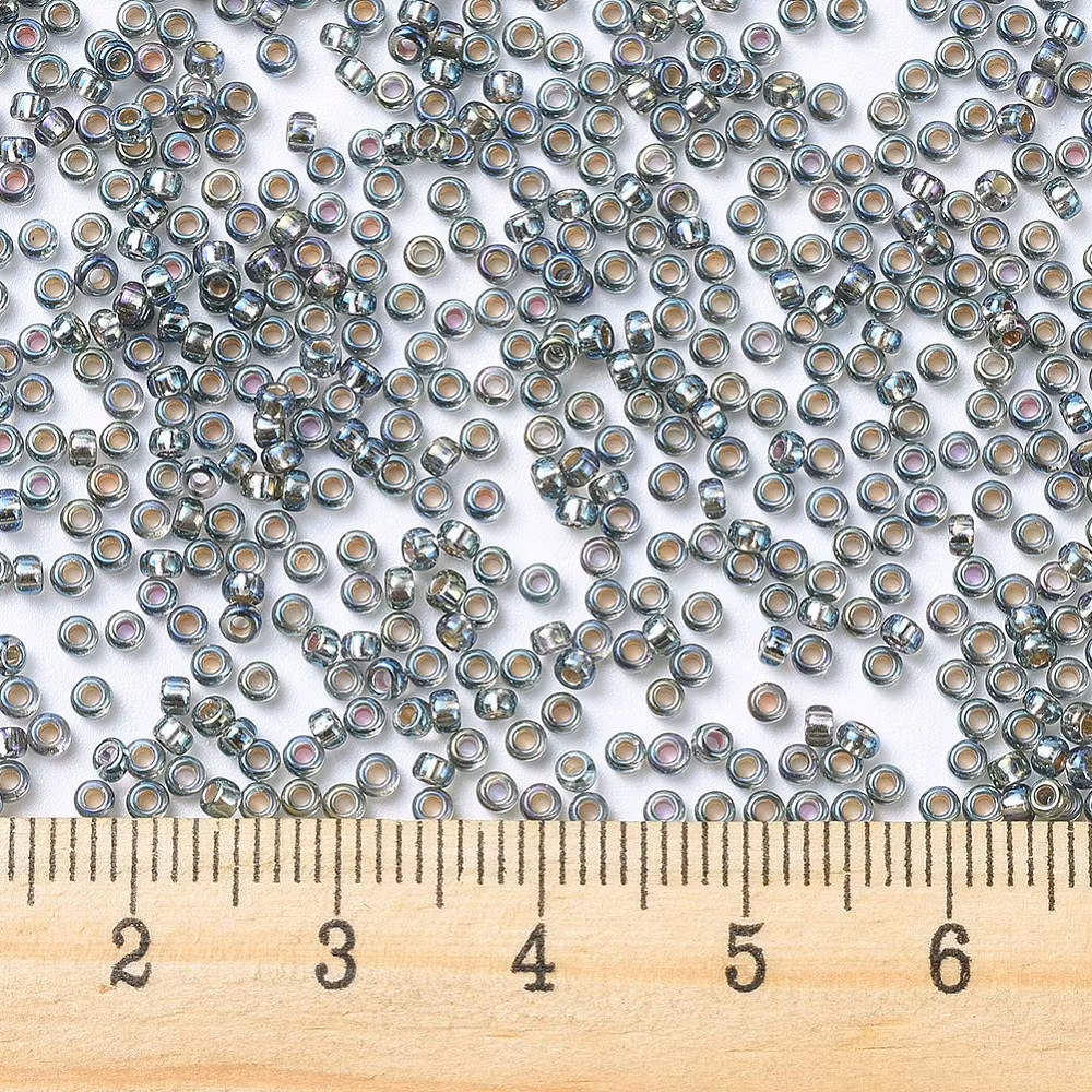 RR1021 Miyuki seed beads silverlined grey 11/0, 10gram