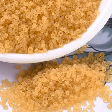 RR132F Miyuki seed beads matt light topaz 11/0, 10gram