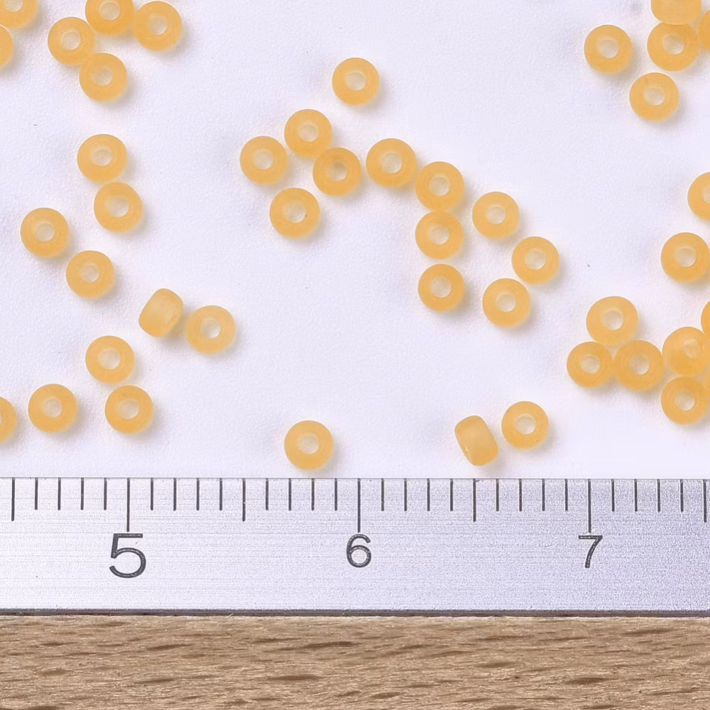 RR132F Miyuki seed beads matt light topaz 11/0, 10gram