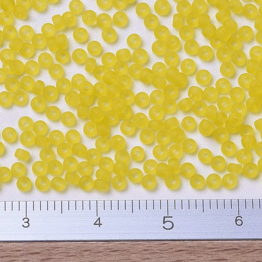 RR136F Miyuki seed beads matt transparent yellow 11/0, 10gram