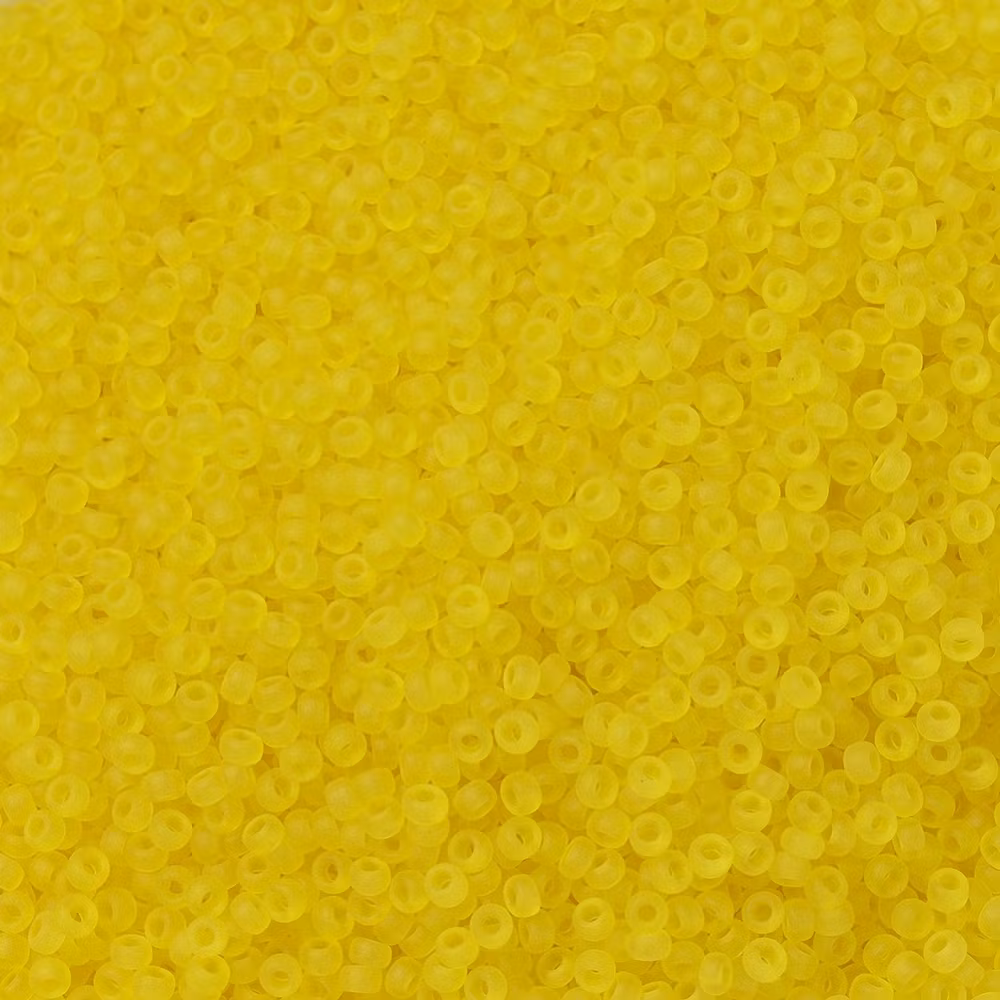 RR136F Miyuki seed beads matt transparent yellow 11/0, 10gram