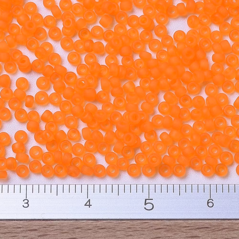 RR138F Miyuki seed beads matt transparent orange 11/0, 10gram