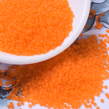 RR138F Miyuki seed beads matt transparent orange 11/0, 10gram