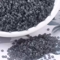 RR0152F Miyuki seed beads matt transparent gray 11/0, 10gram