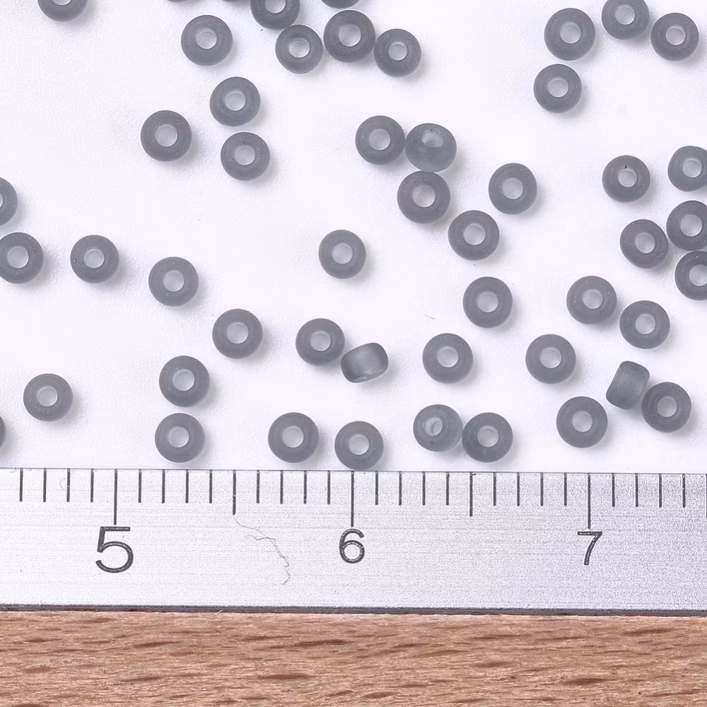 RR0152F Miyuki seed beads matt transparent gray 11/0, 10gram