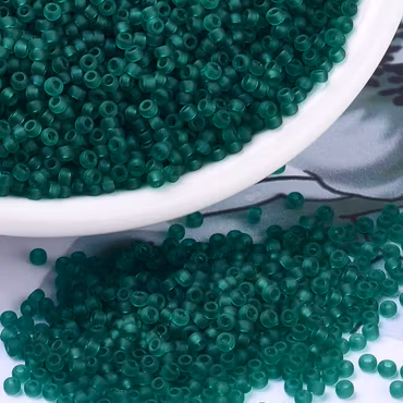 RR0147F Miyuki seed beads matt transparent emerald 11/0, 10gram