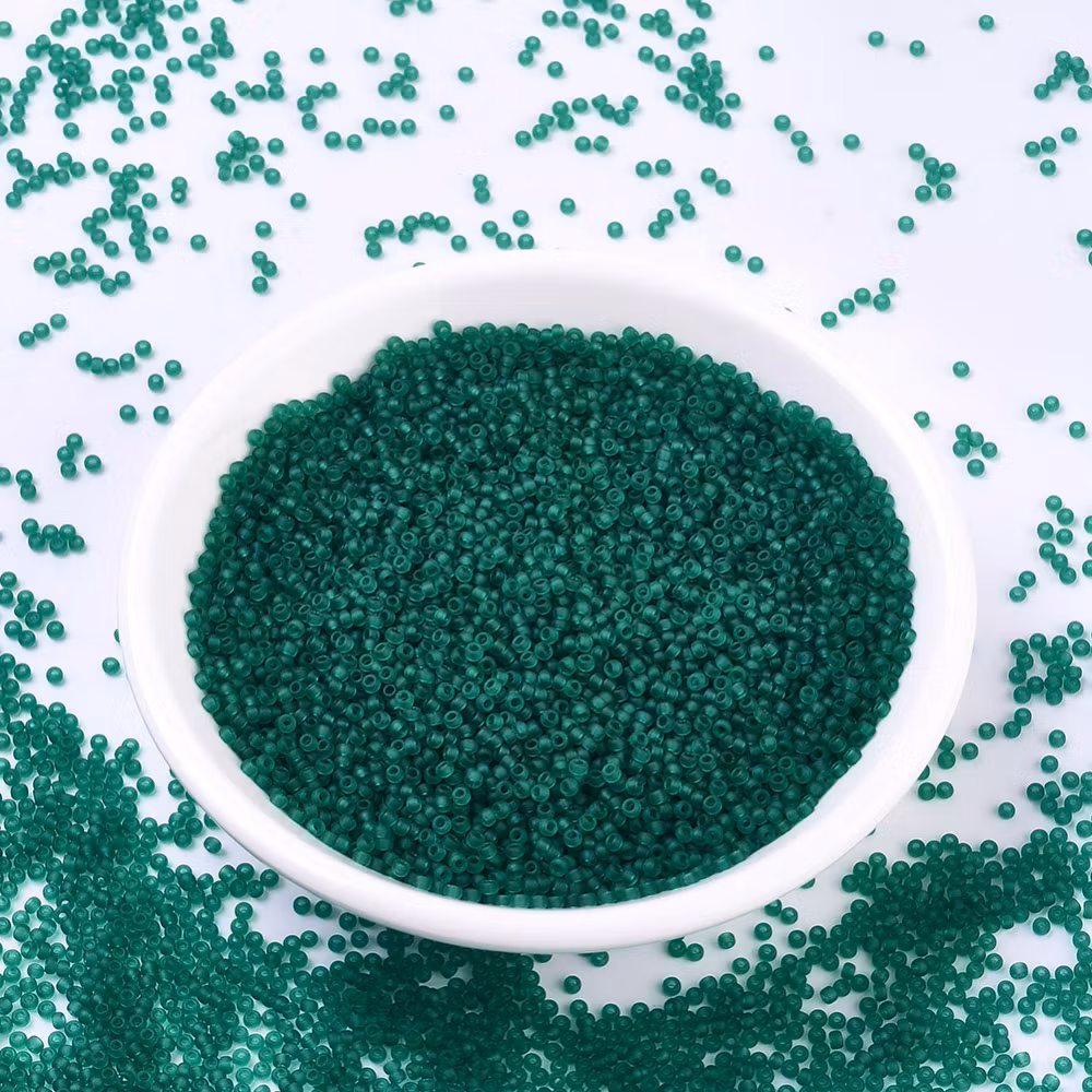 RR0147F Miyuki seed beads matt transparent emerald 11/0, 10gram