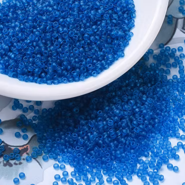 RR0149F Miyuki seed beads matt transparent capri blue 11/0, 10gram