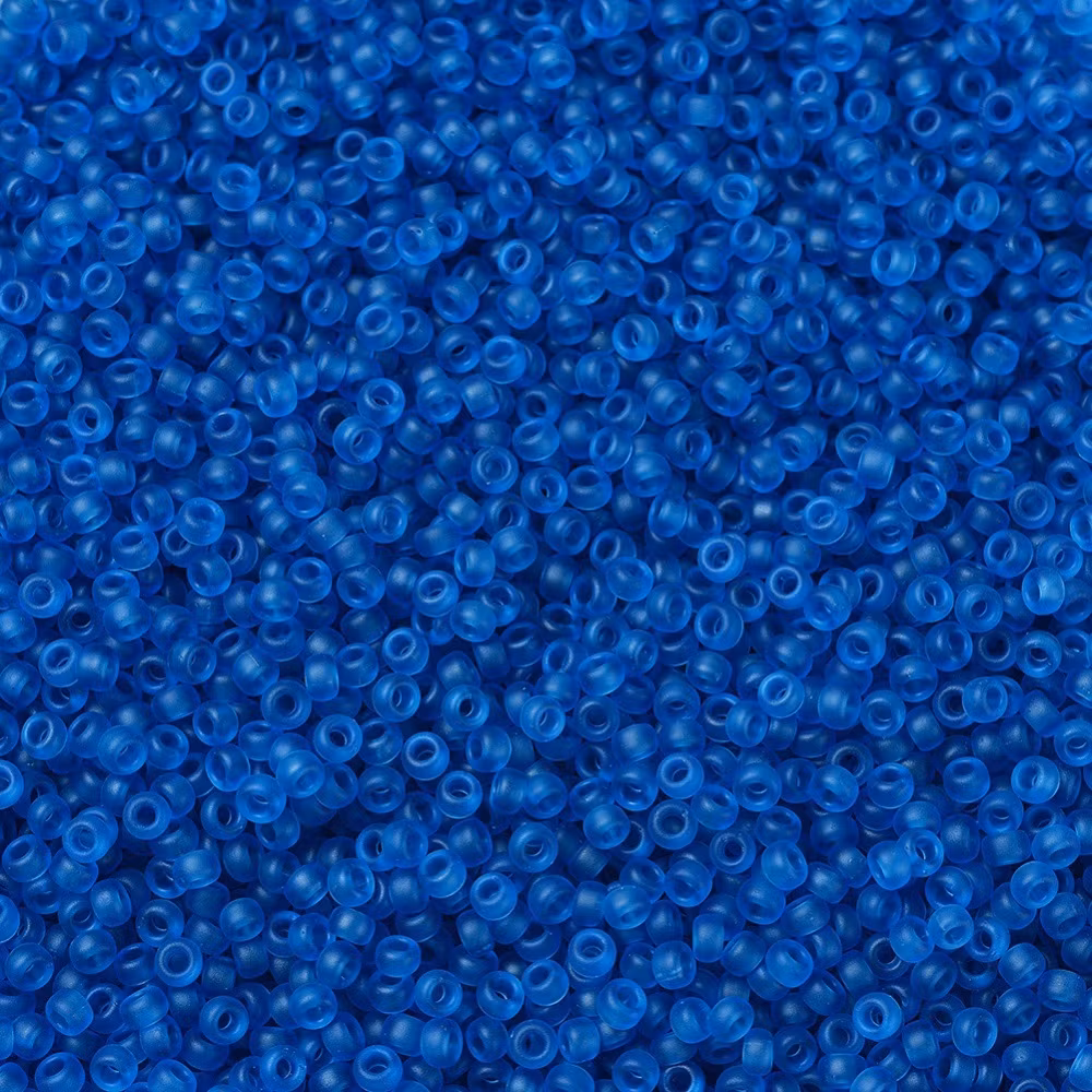 RR0149F Miyuki seed beads matt transparent capri blue 11/0, 10gram