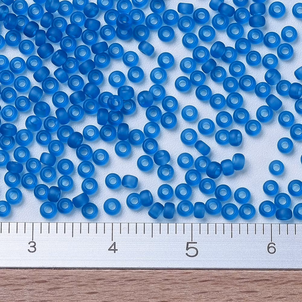 RR0149F Miyuki seed beads matt transparent capri blue 11/0, 10gram
