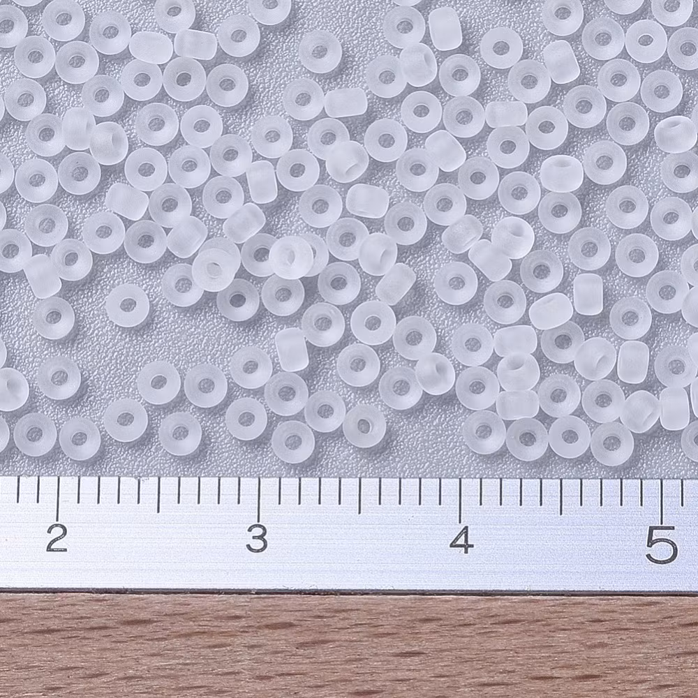 RR131F Miyuki seed beads matt crystal 11/0, 10gram