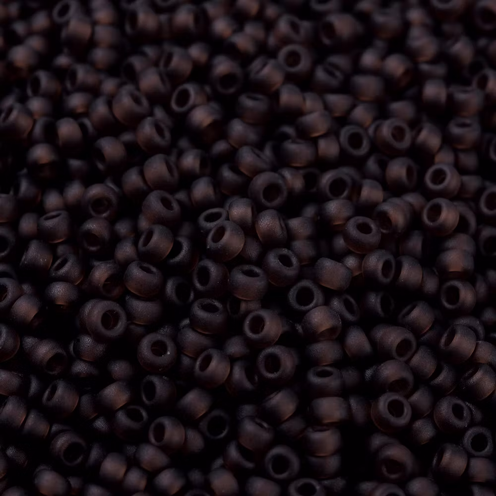 RR135F Miyuki seed beads matt transparent root beer 11/0, 10gram