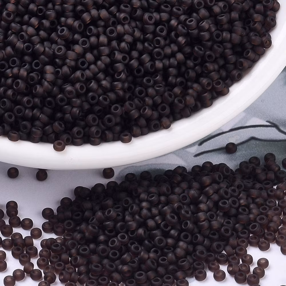 RR135F Miyuki seed beads matt transparent root beer 11/0, 10gram