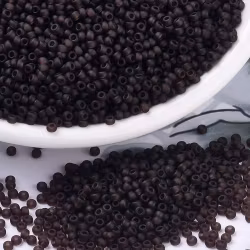 RR135F Miyuki seed beads matt transparent root beer 11/0, 10gram