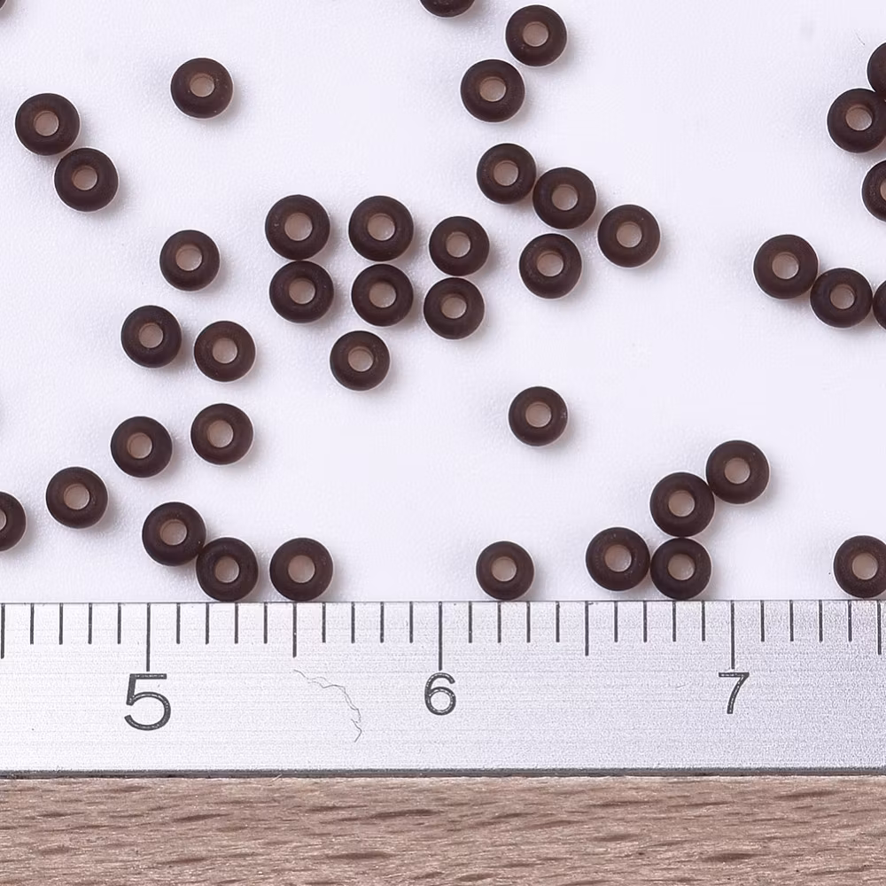RR135F Miyuki seed beads matt transparent root beer 11/0, 10gram