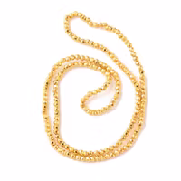 3503 Glaspärla fasett rund electro 2x2mm GULD