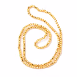 3503 Glaspärla fasett rund electro 2x2mm GULD