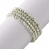 3505 Glaspärla fasett rund electro 2x2mm GRÖN