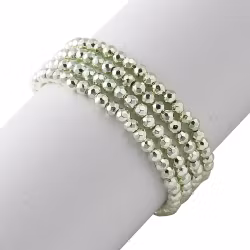 3505 Glaspärla fasett rund electro 2x2mm GRÖN