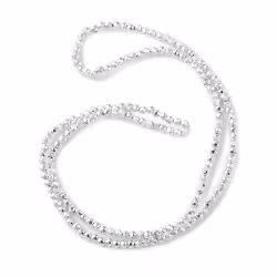 3506 Glaspärla fasett rund electro 2x2mm SILVER