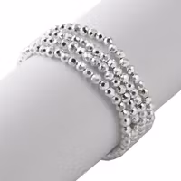 3506 Glaspärla fasett rund electro 2x2mm SILVER