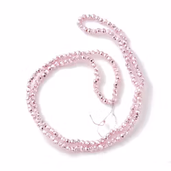 3507 Glaspärla fasett rund electro 2x2mm ROSA