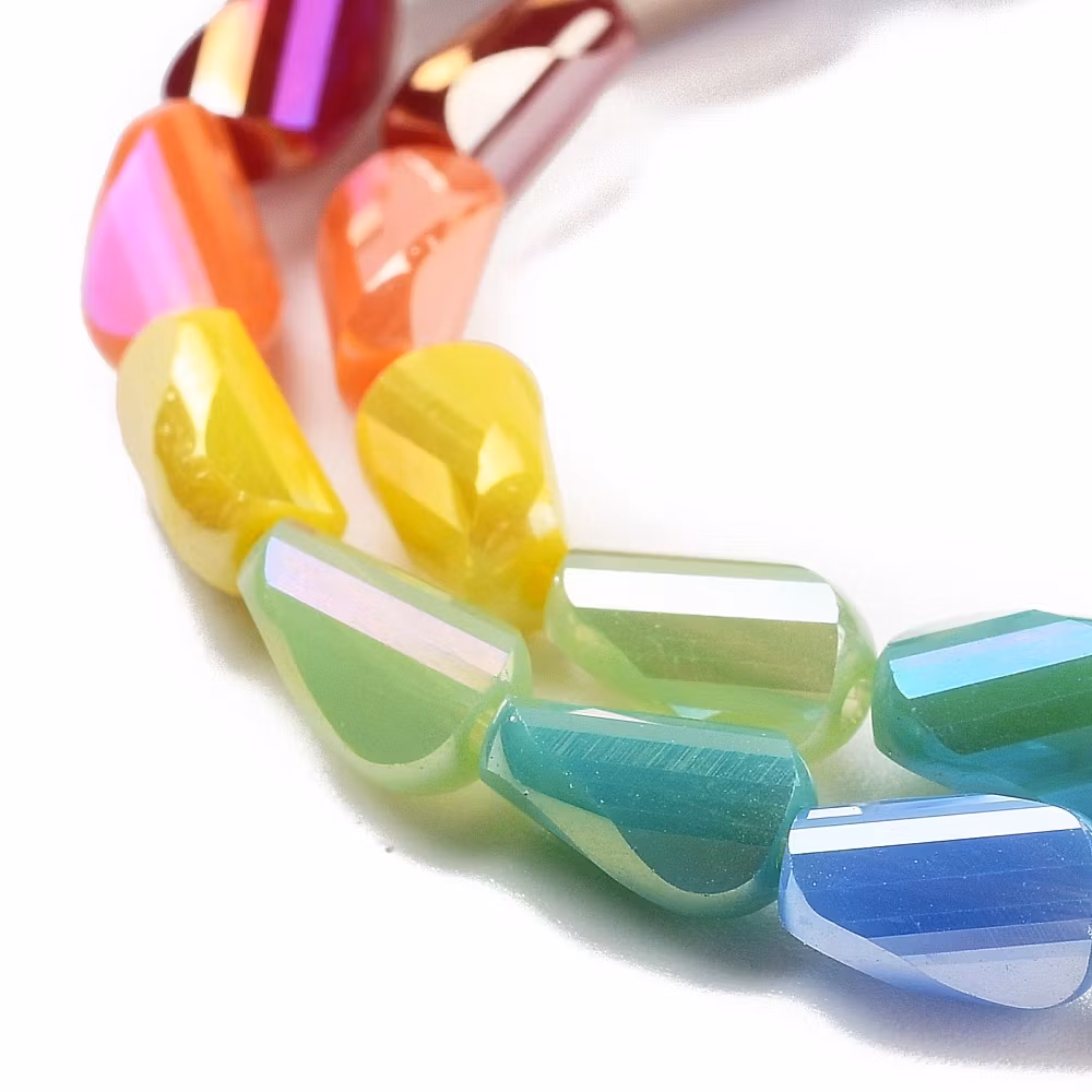 3512 Glaspärla fasett droppformad electro 7,5x4,5mm