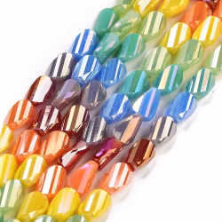 3512 Glaspärla fasett droppformad electro 7,5x4,5mm