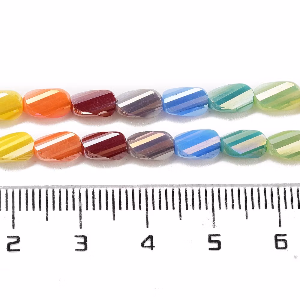 3512 Glaspärla fasett droppformad electro 7,5x4,5mm