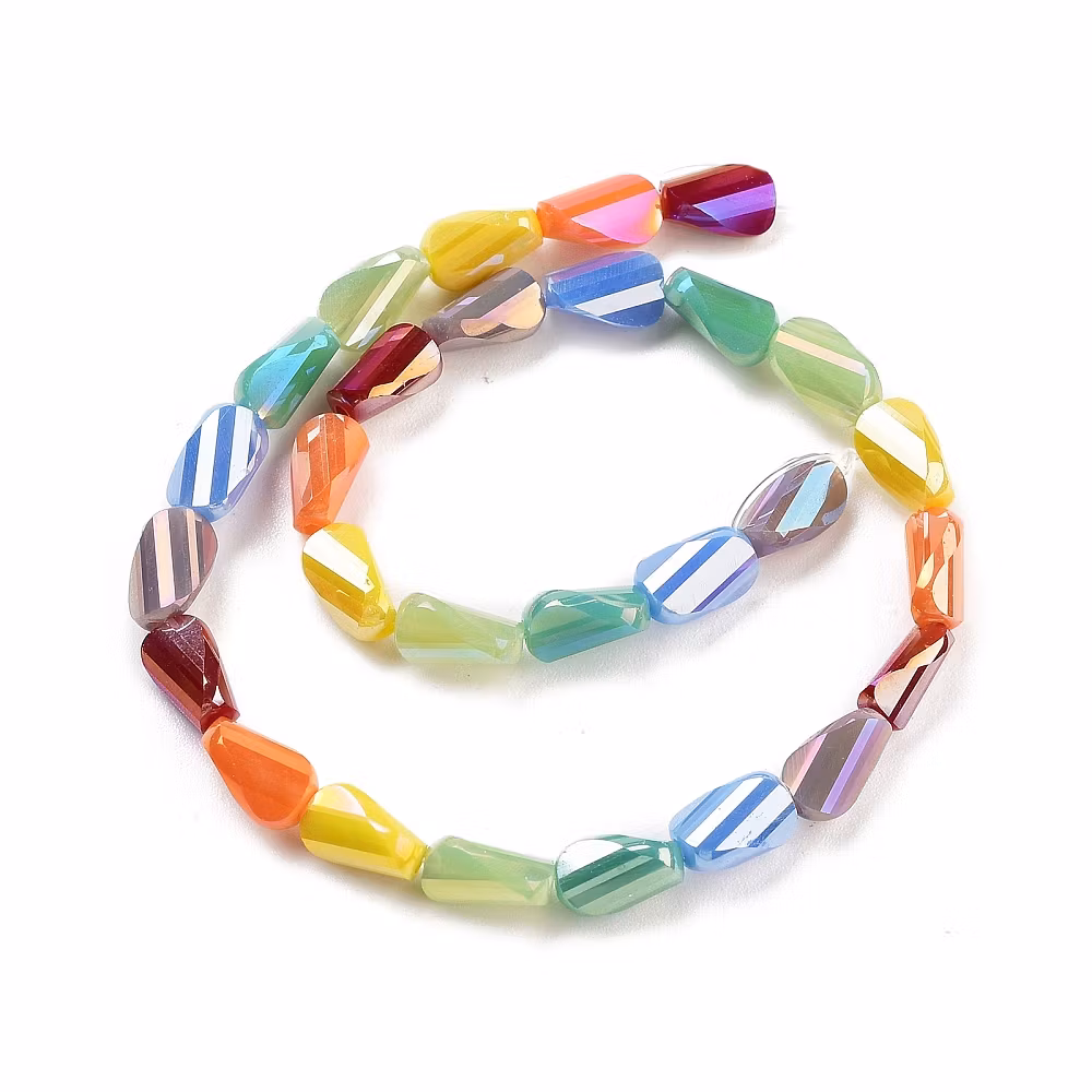 3512 Glaspärla fasett droppformad electro 7,5x4,5mm