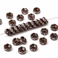 3672 Strass rondell mässing 4mm koppar, 50stk