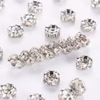 3670 Strass rondell mässing 4mm platinum, 10stk